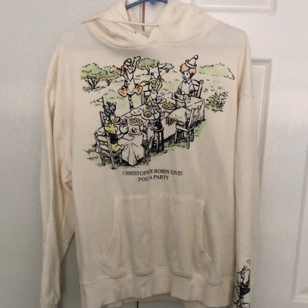 WORN ONE TIME *Disney*Cream Hoodie with Pooh Graphic